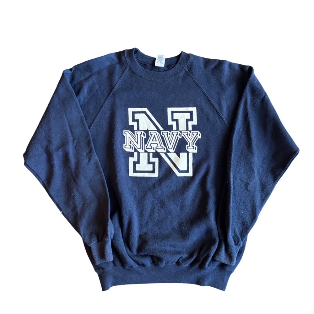 Vintage 80's US Navy Raglan Crewneck Size XL